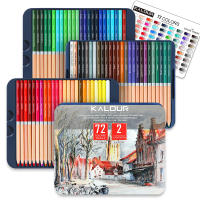 Juego de dibujo de 72 colores, lápices de colores al óleo, lápices de colores para colorear, regalo para estudiantes, suministros de arte profesional para artistas - details 0