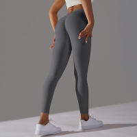 Pantalones de yoga con espalda en V para mujer, leggings sexys para entrenamiento Fiess, gimnasio, correr, cintura alta - details 31