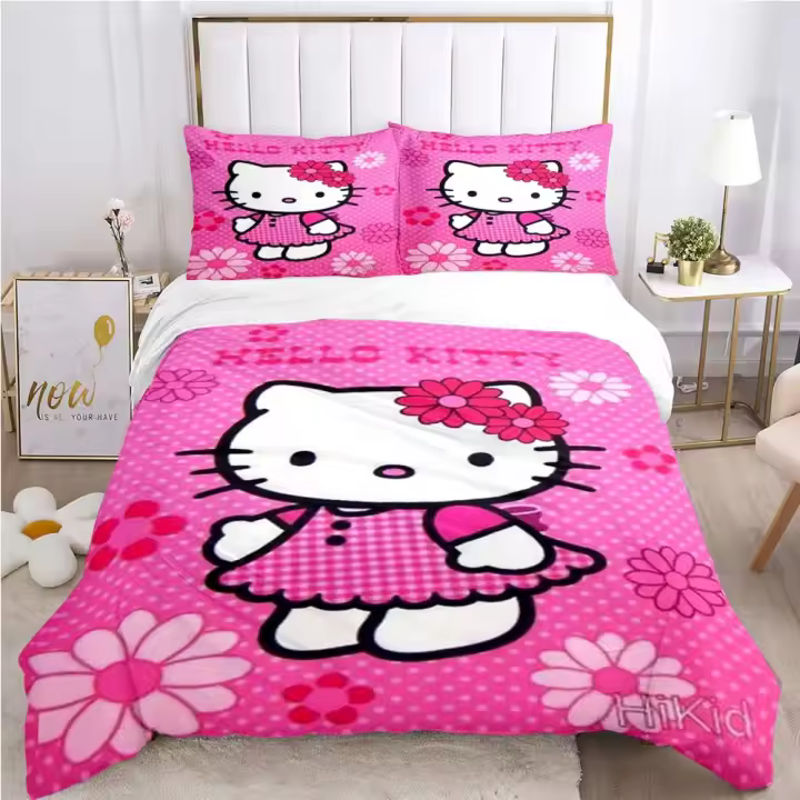 Funda de Edredón de Dibujos Animados Funda de Almohada de Tamaño Variable Conjunto de Ropa de Cama - 1