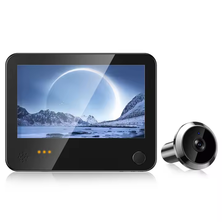 Awapow-mirilla de puerta Digital Smart Life Tuya, mirilla de puerta con cámara WiFi, timbre Digital con visión nocturna, 1080P - 1
