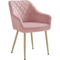 Silla de Comedor de Terciopelo Silla de Cocina con Respaldar Carga Máx. 120 kg Patas de Metal - details 30