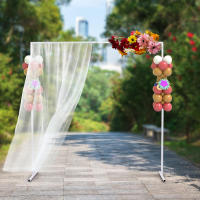 Marco de Metal para arco de globos, soporte de Metal para boda, cumpleaños, fiesta, ceremonia, decoración de jardín, 2x2 m - details 2