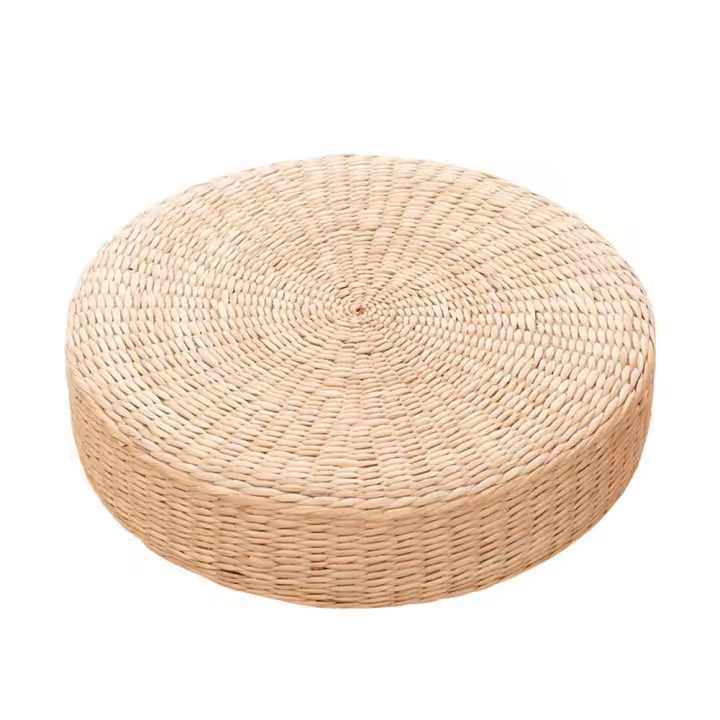 Esterilla de Yoga redonda de 45Cm, PUF Tatami, almohada de suelo, cojín de asiento, paja, meditación, engrosamiento, equipo de Yoga suave - 1