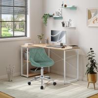 Silla de Oficina Giratoria de Terciopelo Silla Ergonómica Turquesa para Hogar y Oficina - details 1