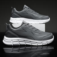 Zapatillas de correr ligeras de entrenamiento antideslizantes con parte inferior plana transpirables de marca para hombre, cómodas zapatillas deportivas de tenis - details 7