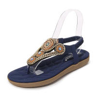 Sandalia Zapatillas 2025 Verano Nuevo Producto Simple e Casual Punta Plana Cómodas Sandalias de Diamantes de Agua - details 2