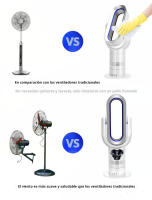 Ventilador eléctrico sin hojas Calefacción y refrigeración simple de doble uso Control remoto Calentador silencioso Ventilador de circulación de aire de viento natural - details 14