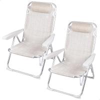 5 Posiciones, Rayas Multicolores, 48x60x90 cm, Incluye cojín Acolchado, Asa Hombro, Soporta 110 kg, Topes antivuelco, Multiposición, Respaldo reclinable (62675) - details 7