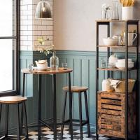 Juego de 2, Sillas de Bar, Sillas de Cocina con Estructura de Metal, Fácil Montaje, para Cocina, - details 6