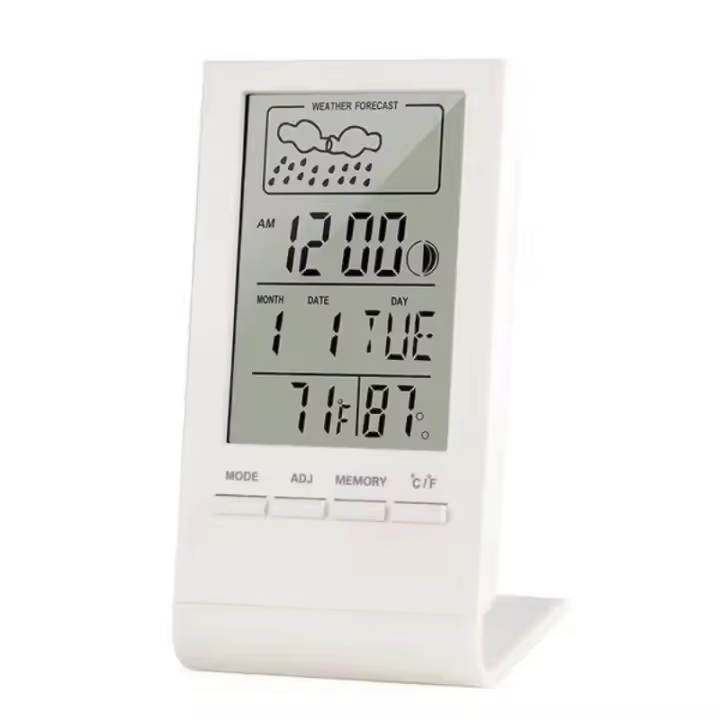 Reloj con Monitor electrónico automático Digital LED, termómetro, higrómetro, indicador, despertador, estación meteorológica interior/exterior - 1