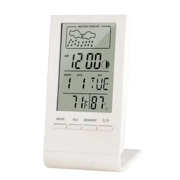 Reloj con Monitor electrónico automático Digital LED, termómetro, higrómetro, indicador, despertador, estación meteorológica interior/exterior - 1
