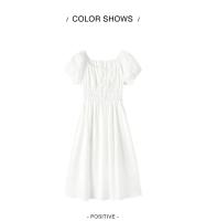 Vestido Semir para Mujer Verano 2024 Suelto, Elegante, Cuello Cuadrado, Cintura Recortada, Estilo Francés - details 12