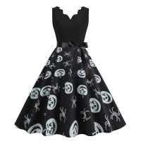 Vestido Impreso de Halloween para Mujer Abrigo y Cardigan de Moda - details 9