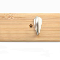 Ganchos de madera para colgar ropa, Perchero de bambú, decoración del hogar, cocina y baño, 3, 4 unidades - details 8