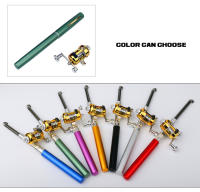 Mini caña de pescar telescópica de bolsillo portátil con forma de bolígrafo, caña de pescar plegable con rueda de carrete - details 11