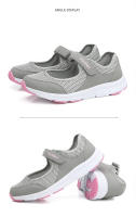 Zapatos informales de verano para mujer, zapatillas portátiles suaves, zapatos para caminar, suelas planas para mujer, zapatos blancos transpirables sin cordones - details 21