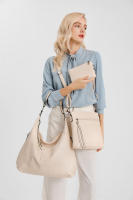 Bolso de hombro de piel sintética para mujer, conjunto de tres piezas, suave - details 47
