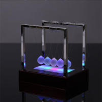 Péndulo de equilibrio luminoso de Newton, adornos creativos de escritorio para decoración del hogar, regalos artesanales de movimiento perpetuo - details 1