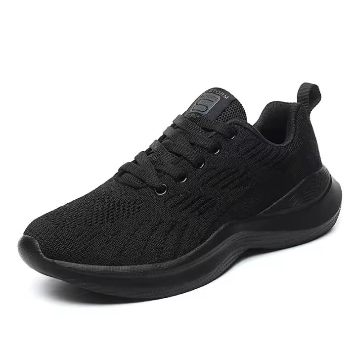 Zapatos de mujer ligeros y transpirables de verano, zapatillas para correr tejidas con mosca de suela gruesa - 1