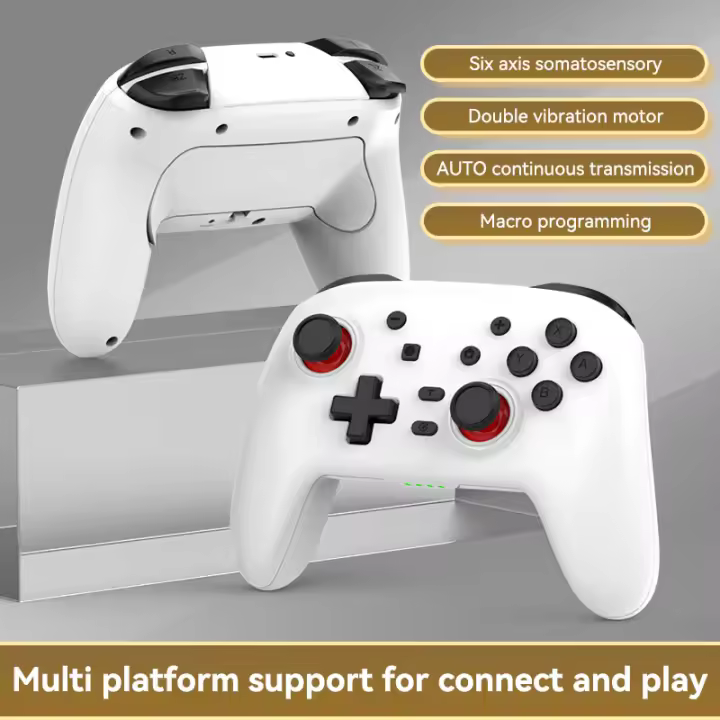 Mando inalámbrico para PS4/P33/Nintendo Switch Pro/V3 Android/PC/MFI, Mando de múltiples plataformas, Bluetooth 2,4G - 1