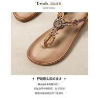 Sandalias de Mujer 2025 Estilo Boho con Cuentas y Strass Zapatos de Playa Transpirables - details 5