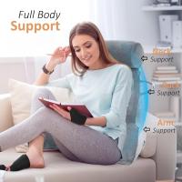 Cojín de lectura XL Almohada cervical extraíble para cama y sofá Almohada lumbar ideal para adultos con espuma viscoelástica Gris - details 2
