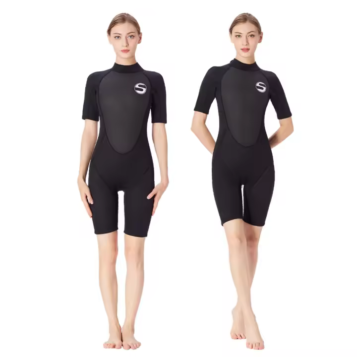 Traje de buceo corto de 3mm, color gris oscuro, CNW017.M - 1
