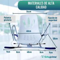 Silla Bañera Giratoria 360º - Asiento Bañera Adulto Cómoda Transferencia - Silla Ducha Mayores FÁCIL Acceso - Silla de Baño Antideslizante - details 5
