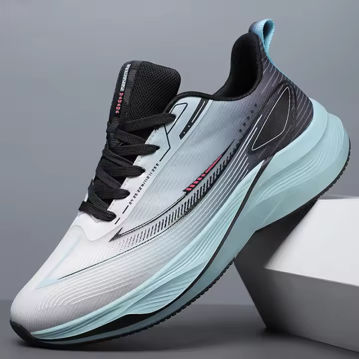 Zapatillas de correr para hombre, ultraligeras, con absorción de impactos, verano, superficie de malla transpirable, zapatillas de deporte para estudiantes - 1