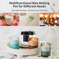 Olla de fusión de cera para fabricación de velas, pantalla LED de temperatura para adultos principiantes, cera de soja, enchufe de la UE - details 7