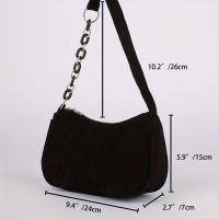 Bolso Mujer Pana Retro Cadena Cremallera Simple Moda - details 2