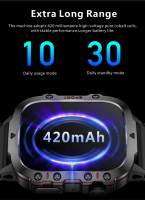 NORTH EDGE-reloj inteligente deportivo para hombre, dispositivo resistente al agua 3ATM, anticaída, medición de oxígeno en sangre, monitoreo del sueño, Bluetooth, reproducción de música, batería de 420mAh, modo de espera largo - details 15