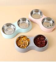 Cuenco doble de acero inoxidable para comida de mascotas, suministros de alimentación para cachorros, accesorios de agua para gatitos - details 3