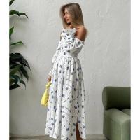 Vestido de playa floral elegante, holgado y de manga larga para mujer, primavera-otoño 2025 - details 2