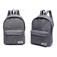 Mochila de lona de Color sólido para hombre, resistente al desgaste, Simple, a la moda, para estudiantes - details 1