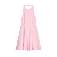 - Moda 2025 sin mangas hasta la rodilla estilo casual ondulado cuello halter s para mujer - details 2