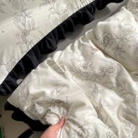 Conjunto de Cama de Algodón Tejido Nube Borde Sombrero de Cama de Cuatro Piezas - details 42