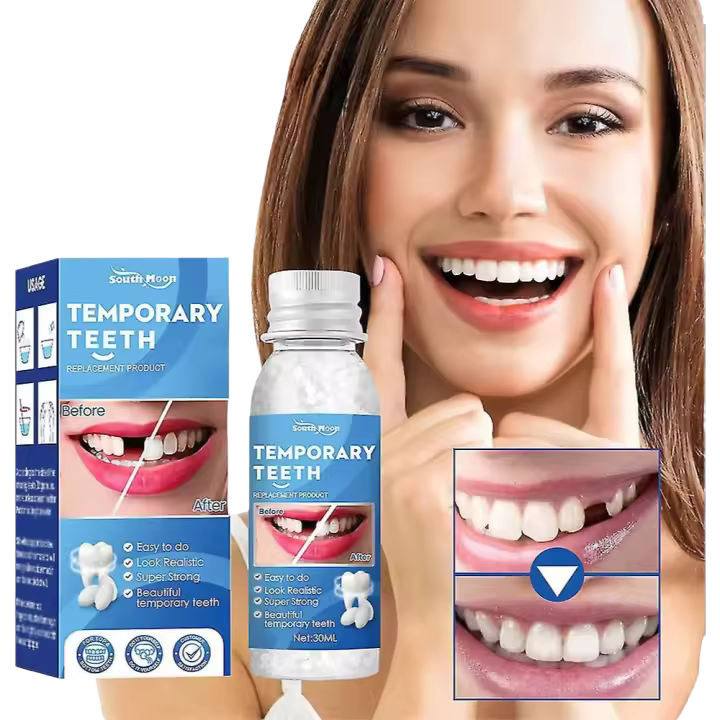 2024 Nuevo kit de llenado de cavidad de cemento dental permanente para reparación de dientes fuertes, dientes postizos, hww - 1