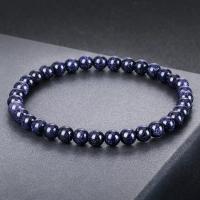 Pulsera de Piedra Pómez Natural 6mm Cuentas de Cuarzo Azul Green Doro Pulsera Trenzada para Hombres y Mujeres Joyería Brillante para el Muñeca - details 2