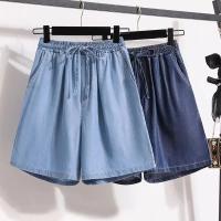 Pantalones cortos deportivos de seda de hielo para mujer, pantalones cortos transpirables de secado rápido para correr, ropa deportiva holgada ancha de cintura alta para gimnasio y entrenamiento de verano - details 2