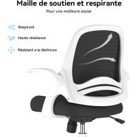 Silla de Oficina Plegable con Apoyabrazos Silla de Oficina Ergonómica de Malla Transpirable - details 7