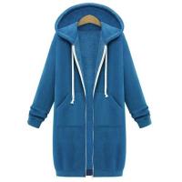 Sudadera con Capucha Larga y Cinturada Abrigo Exterior Casual para Mujeres - details 7