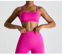 Conjunto de Yoga para Mujer Ropa Deportiva de Entrenamiento de Malla Transpirable Secado Rápido 2 Piezas Chaleco y Shorts para Correr y Modelar Espalda Material de Nylon - details 2