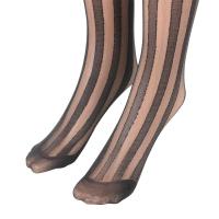 Medias góticas transparentes para mujer y niña, medias negras con Raya Vertical Punk, pantimedias - details 0