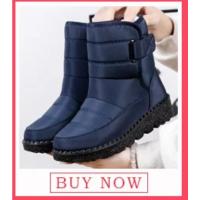 Botas de plataforma de felpa para mujer, zapatos planos para mantener el calor, invierno - details 7