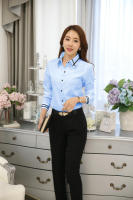 Camisa blanca de manga larga para mujer, blusas básicas de oficina, moda coreana, primavera y otoño - details 12