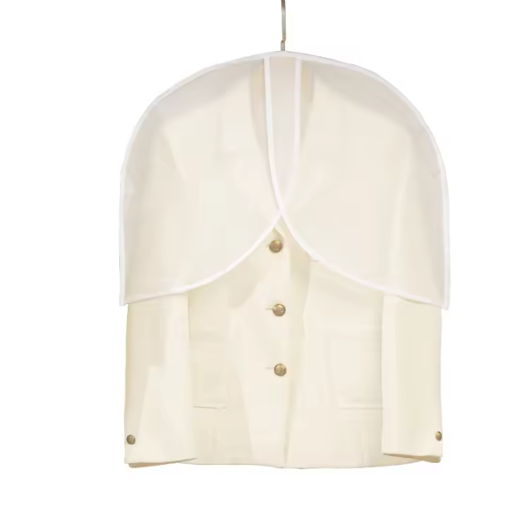10 fundas de ropa de blancas, funda antipolvo transpirable translúcida para traje, protector de hombros para ropa - 1