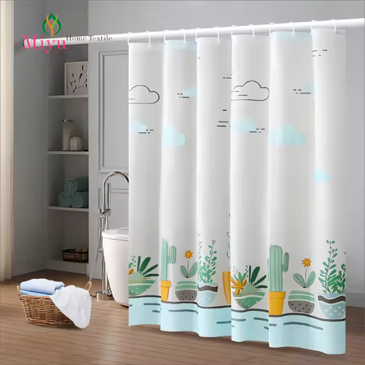 Makapal-cortina de ducha impermeable para baño, juego de ducha impermeable, 180x180cm - 1