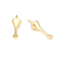 Perlas de latón de alta calidad con baño de oro de 18K, media perforación, para conectar dijes, tapas de perlas, accesorios para la fabricación de joyería DIY para mujeres - details 15