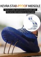 Zapatos de seguridad transpirables para hombre, botas de trabajo con puntera de acero, zapatos de seguridad indestructibles a prueba de pinchazos, zapatillas ligeras y cómodas - details 26